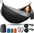 Camping Hammock Lightweight, Portable Hammocks Parachute Hammock with Two Tree Straps, Single or Double Travel Swing Nylon Camp Hammocks, Outdoor Essentials for Beach Backpacking Hiking, Orange