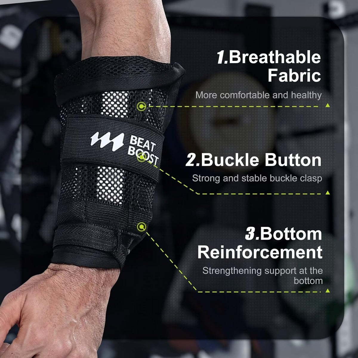 BeatBoost Ankle Wrist Weights 5lb/10lb/15lb/20lb/25lb/30lb Adjustable Leg Arm Weights for Men Walking Pilates Exercise Workout Gym Aerobics