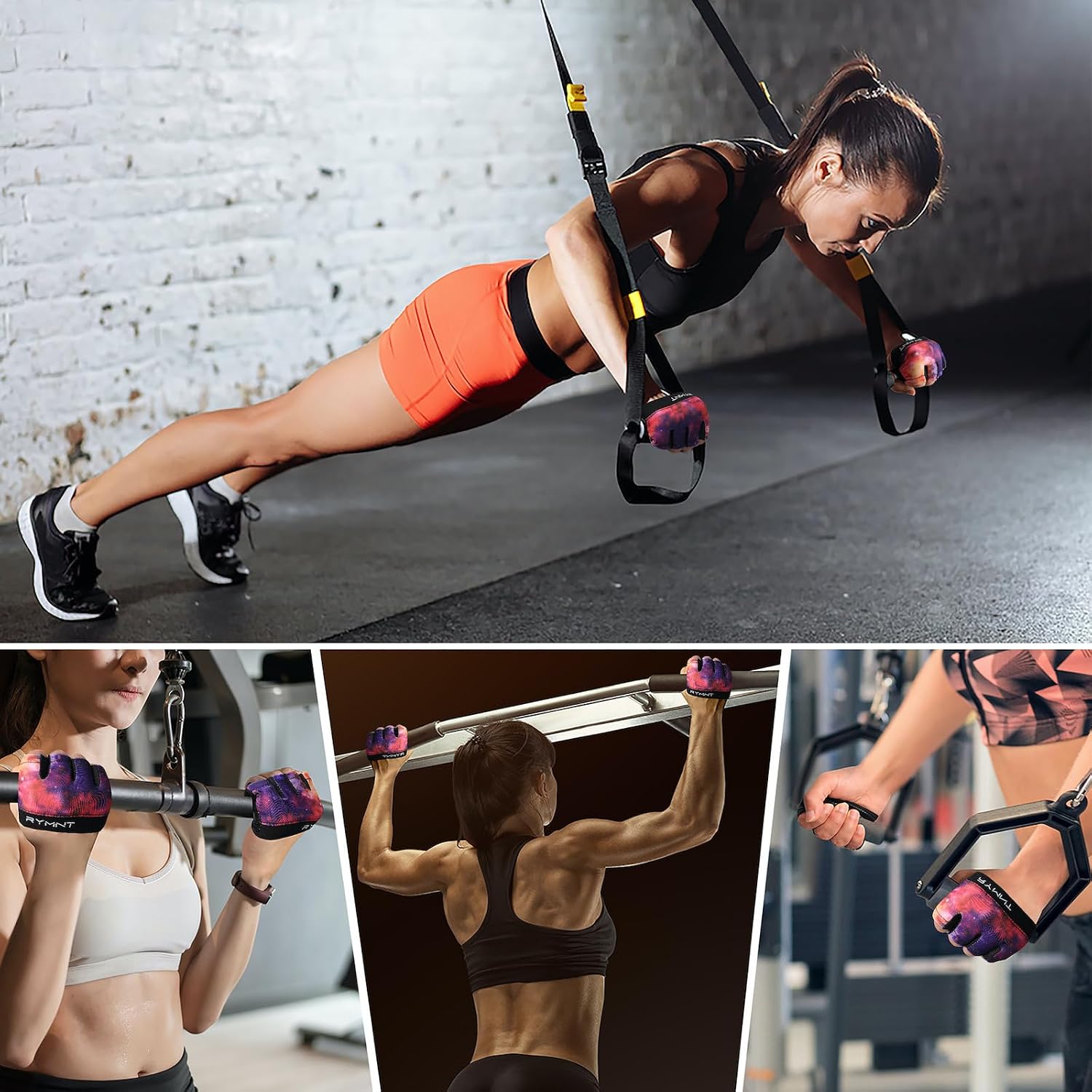 Minimal Workout Gloves for Women Men, Micro Fingerless Gym Gloves Grip Pads
