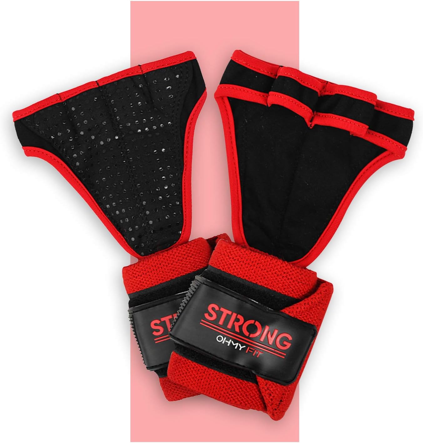 Men's Heavy Duty Wrist Wrap Gloves - Ideal for Workouts, Gym, Deadlifts, and Crossfit with Wrist Palm Protection