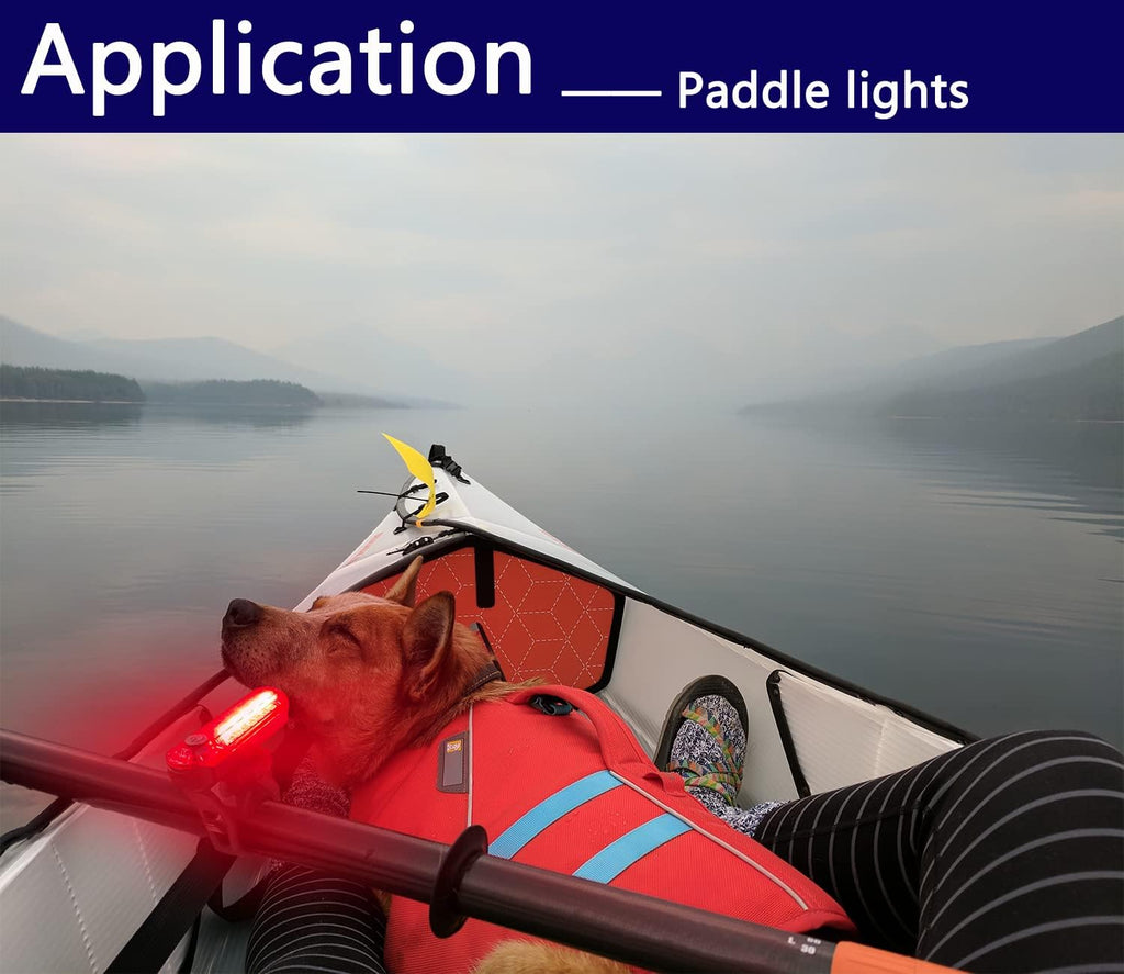 Amzonly 6Pack Kayak Lights for Night Kayaking- Battery Operated Navigation Lights for Boat, Jet Ski, Dinghy and Paddle Board