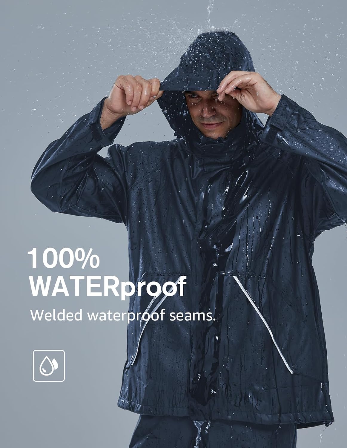 TOWN&FIELD Rain Suits for Fishing Waterproof Rain Gear for Men Women Heavy Duty Rain Coat Jacket with Pants/Overalls