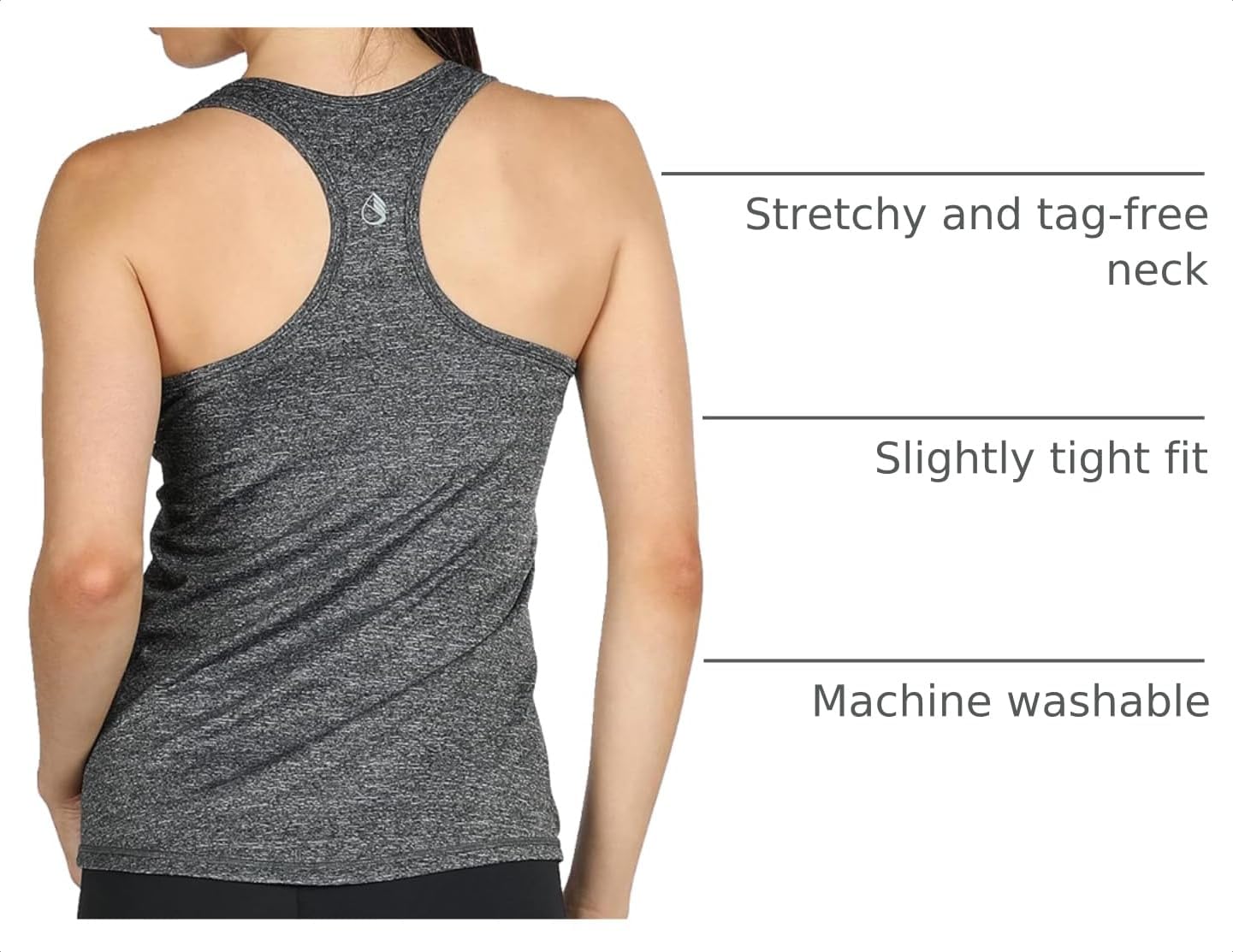 icyzone 3 Pack Women's Racerback Workout Tank Tops