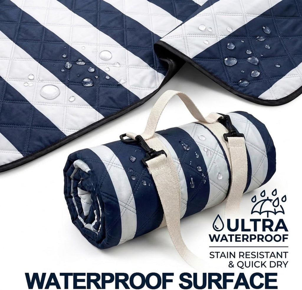 Extra Large Picnic Blanket 80"x 83", Waterproof Sandproof Beach Outdoor Mat