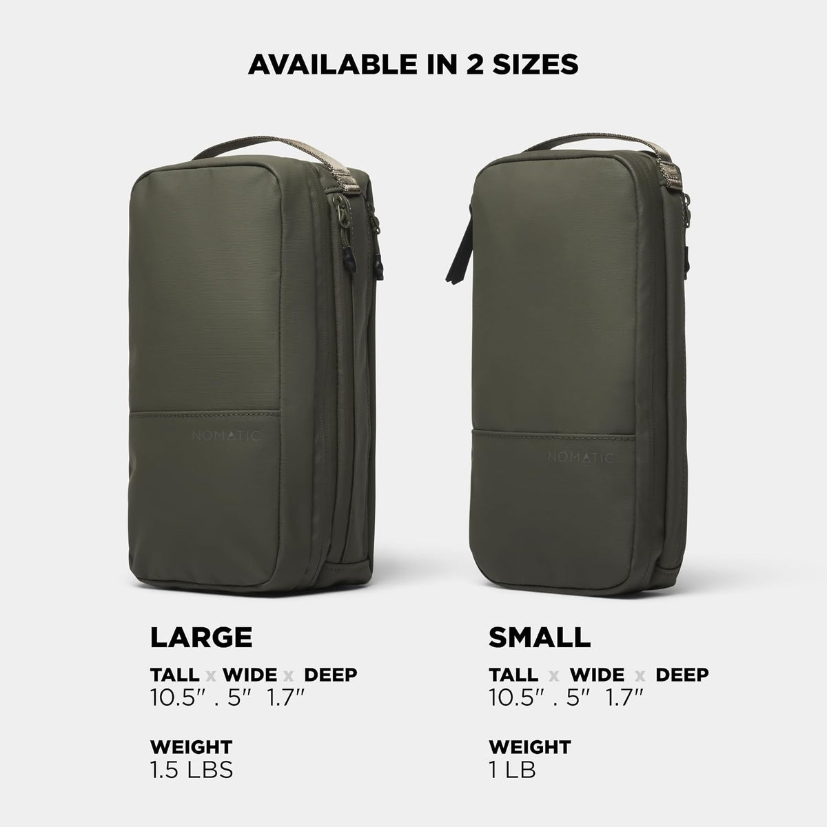 NOMATIC Toiletry Bag - Travel Toiletry Bag For Men and Women - Olive, Large