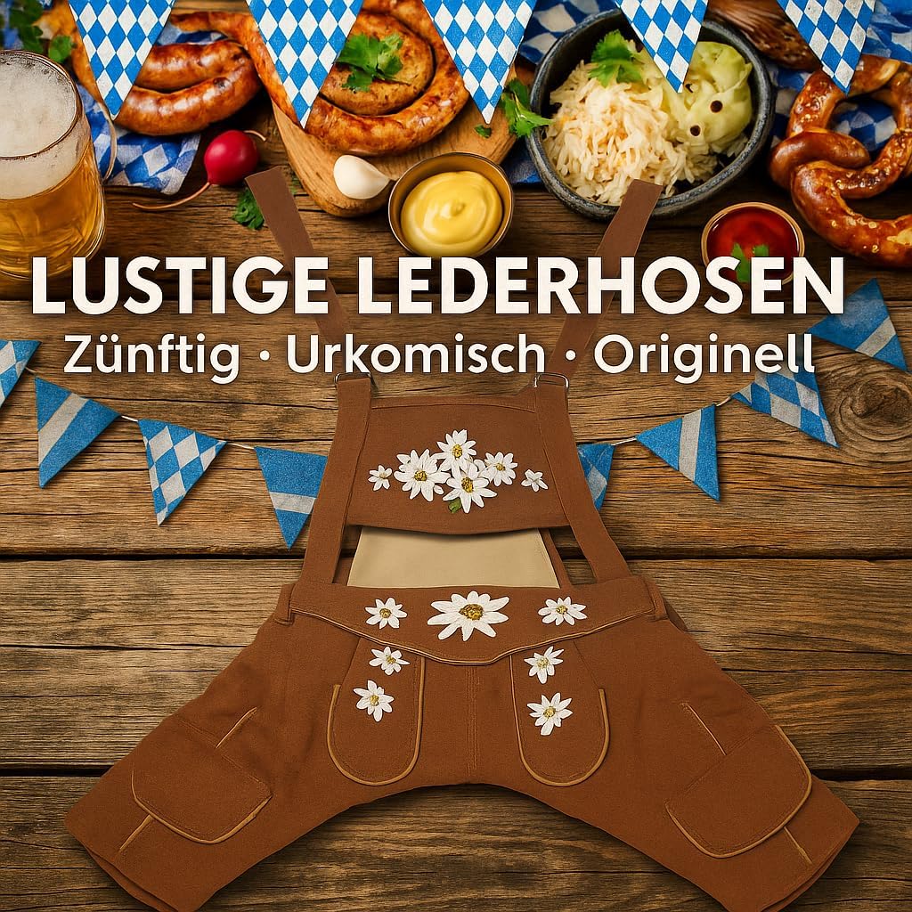 Oktoberfest German Dog Lederhosen, Multiple Sizes (XL)