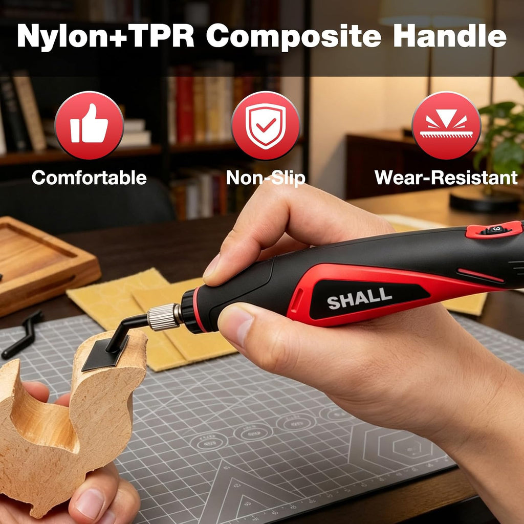 SHALL Mini Pen Sander, Electric Reciprocating Sander w/ 4 Adjustable Speeds