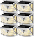 Aootek Solar Motion Sensor Lights Outdoor 120 LEDs, White, 6 Pack