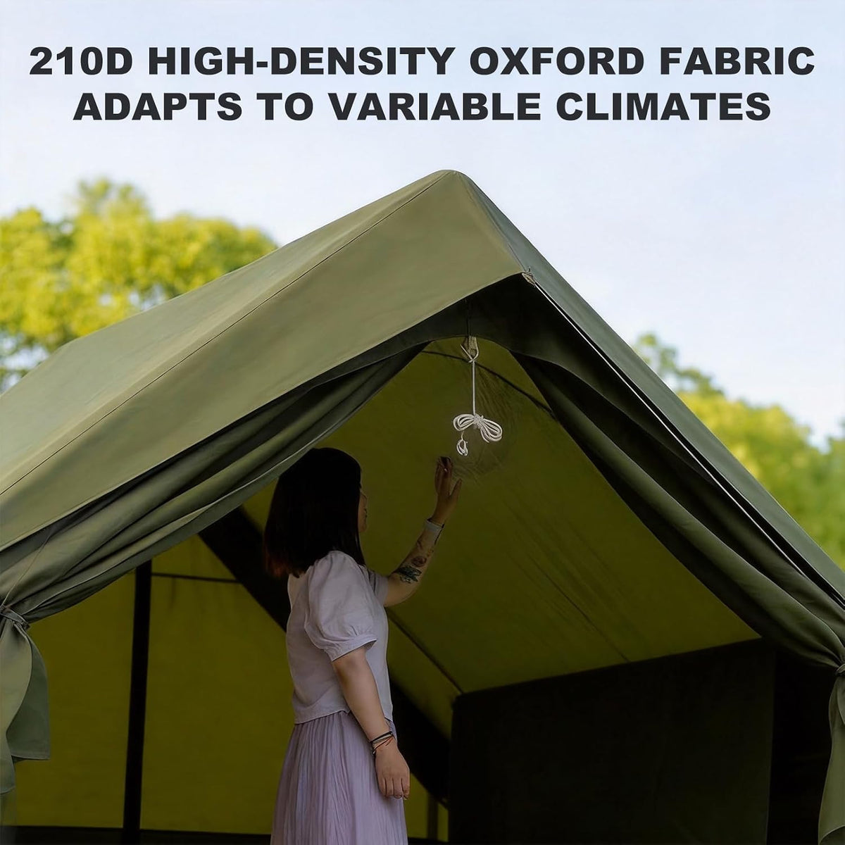 10‘ x 13’ Camping Tarp for 4/6/8 People, 4 Season UV Protection,PU 3000mm Waterproof, Multi-Functional Ultralight Shelter Awning Sunshade, Portable for Camping, Hiking, Backpacking Traveling.