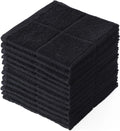 Glynniss Kitchen Dish Cloths for Washing Dishes, Black Terry Dish Rags