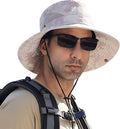 Sun Hats for Men Women UPF 50+ Wide Brim Bucket Hat Waterproof Packable Cowboy Hat for Fishing Beach Safari Gardening Golf