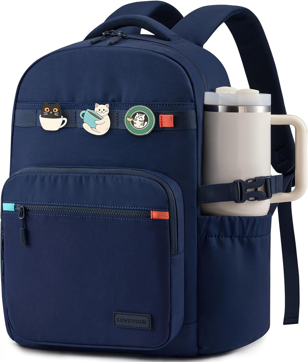 LOVEVOOK Laptop Backpack for Women Work Teacher with Tumbler Holder