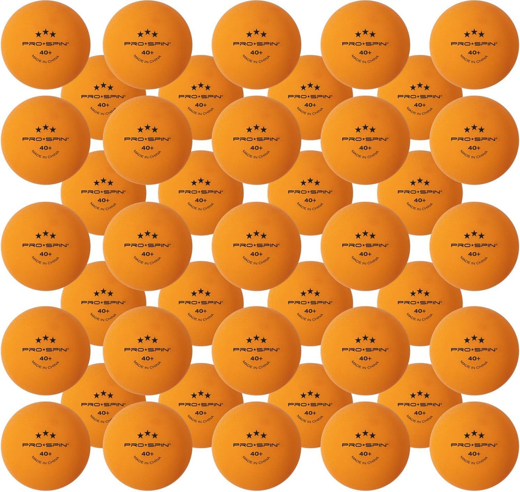 PRO-SPIN Ping Pong Balls - 3-Star Premium Orange Table Tennis Balls | High-Performance 40+ ABS Professional Quality | Ultimate Durability for Indoor & Outdoor Ping Pong Tables