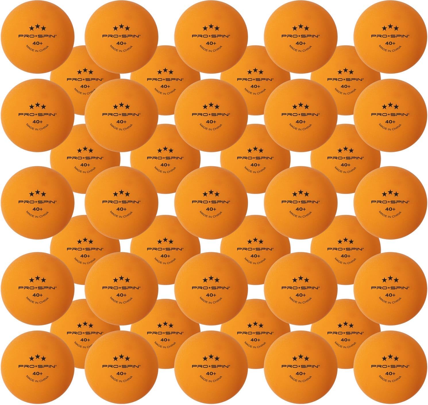 PRO-SPIN Ping Pong Balls - 3-Star Premium Orange Table Tennis Balls | High-Performance 40+ ABS Professional Quality | Ultimate Durability for Indoor & Outdoor Ping Pong Tables
