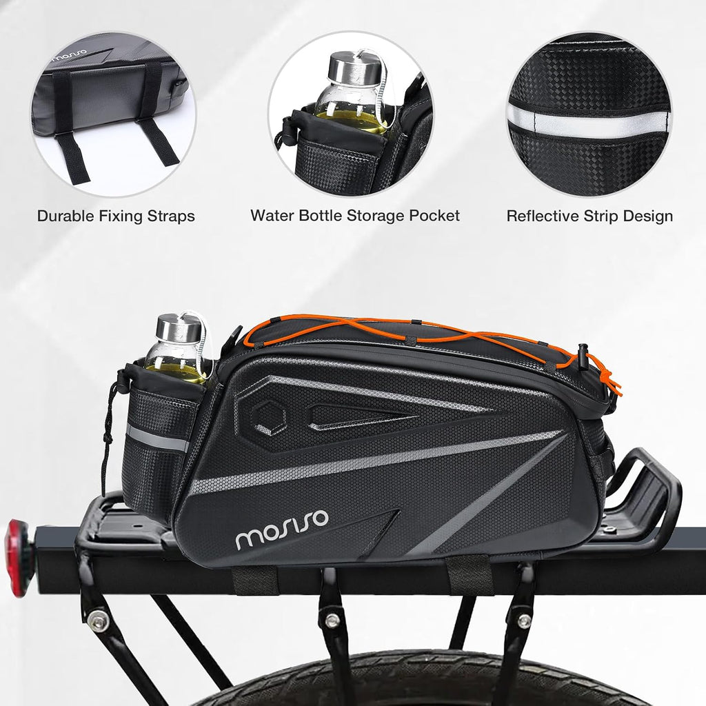 MOSISO Bike Rack Bag, Waterproof Bike Rear Rack Handbag Bicycle Trunk Bag