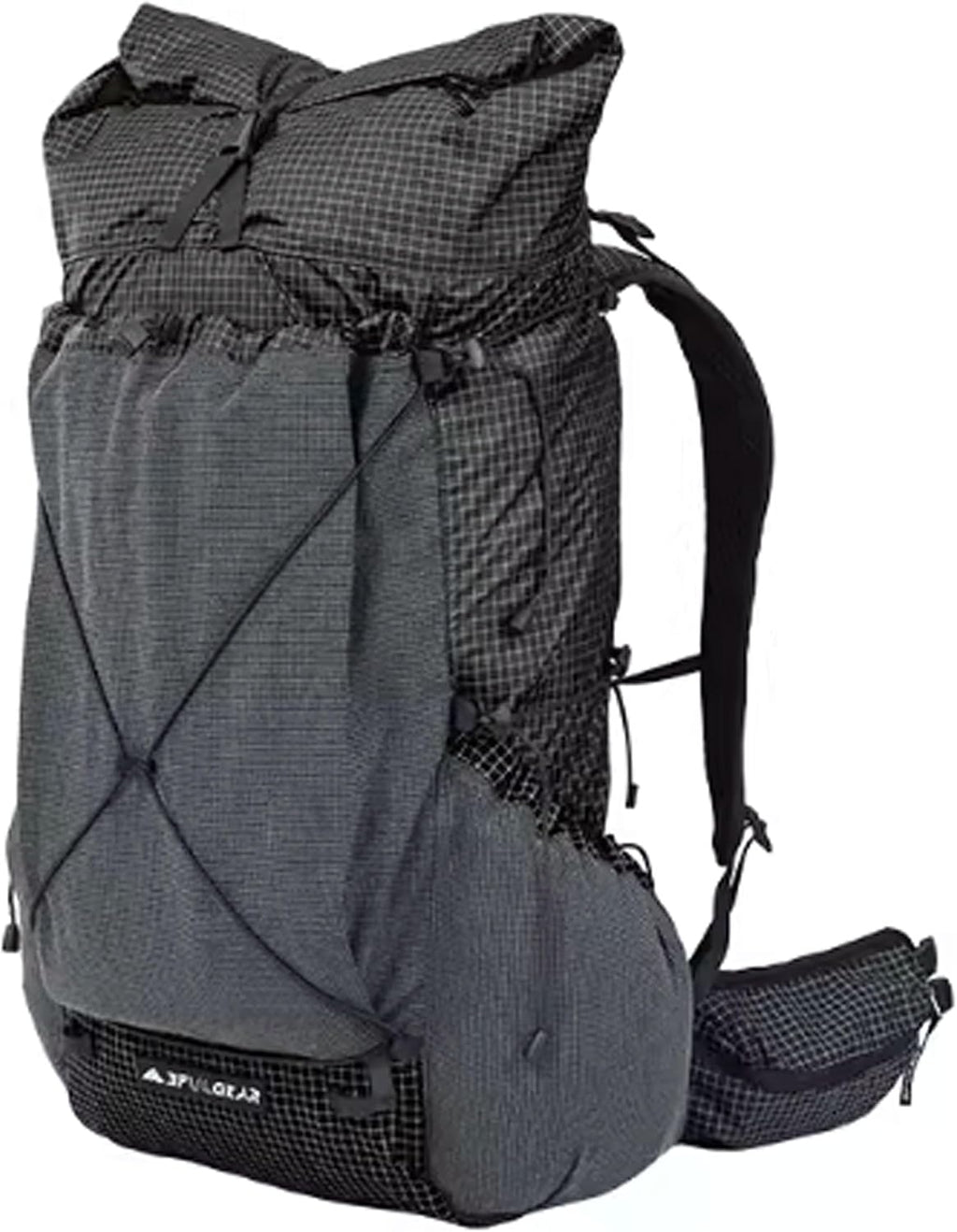 3F UL GEAR 30L+10L UHMWPE Ultralight Waterproof Hiking Backpack Daypack Outdoor Camping Travel Backpack for Men Women (Elegant Black, Large)