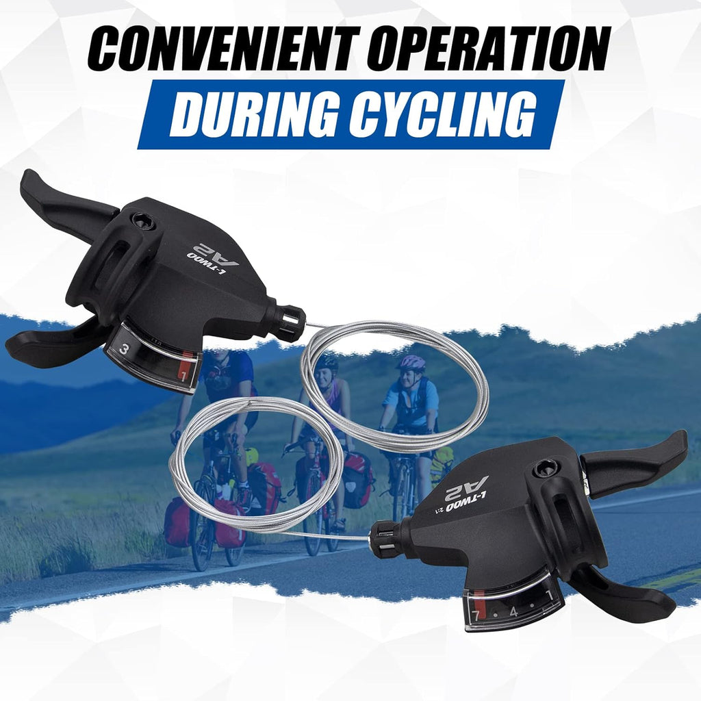 WEEROCK Bike Shifter Lever 21 Speeds 3x7 Thumb Gear Shift Lever for Mountain Bicycle