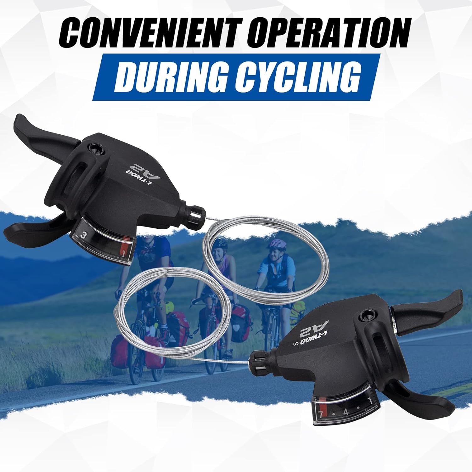 WEEROCK Bike Shifter Lever 21 Speeds 3x7 Thumb Gear Shift Lever for Mountain Bicycle