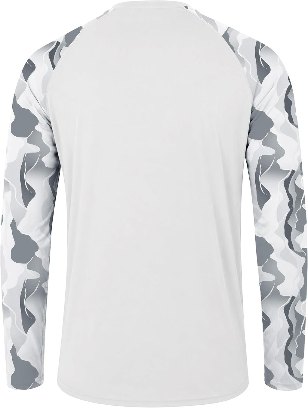 FISHEAL Men's Long Sleeve Fishing Shirts, UPF 50+ Camo Sun Protection Rash Guard, UV Shirt for Swimming Hunting Outdoor