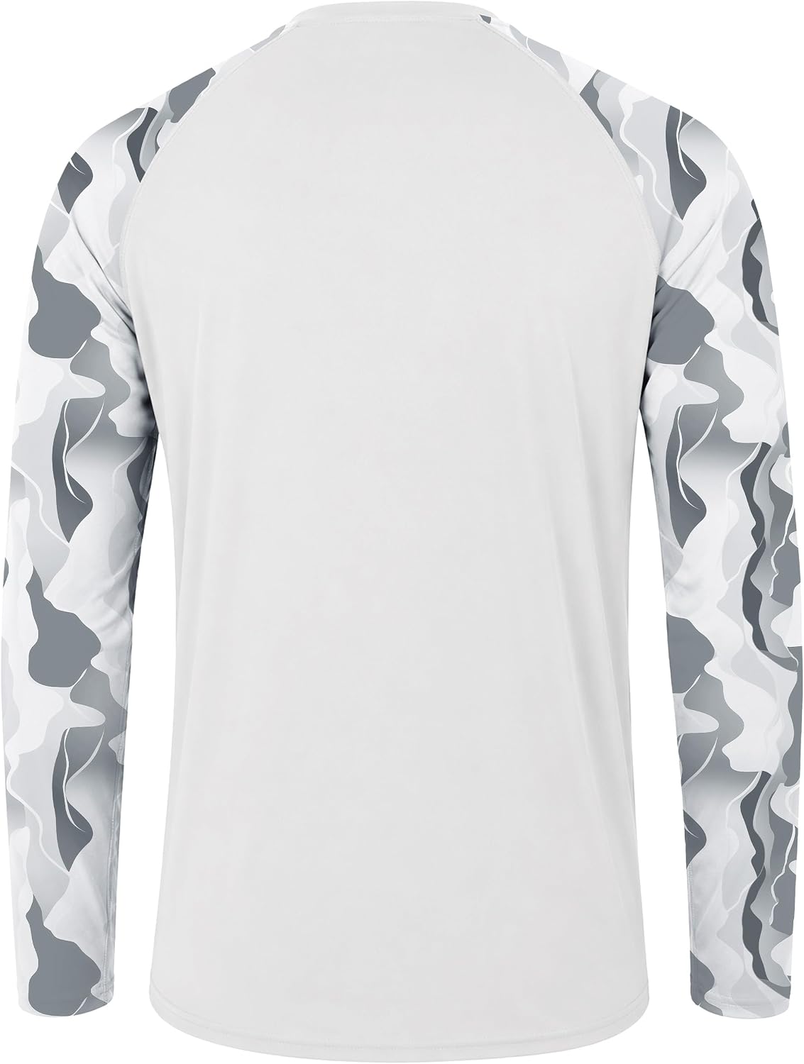 FISHEAL Men's Long Sleeve Fishing Shirts, UPF 50+ Camo Sun Protection Rash Guard, UV Shirt for Swimming Hunting Outdoor