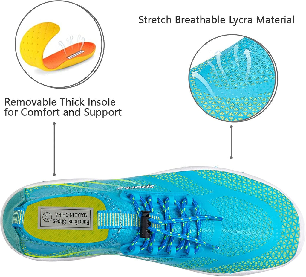 WateLves Water Shoes Mens Womens Barefoot Beach Swim Shoes Quick-Dry Aqua Socks Pool Shoes for Surf Yoga Water Aerobics