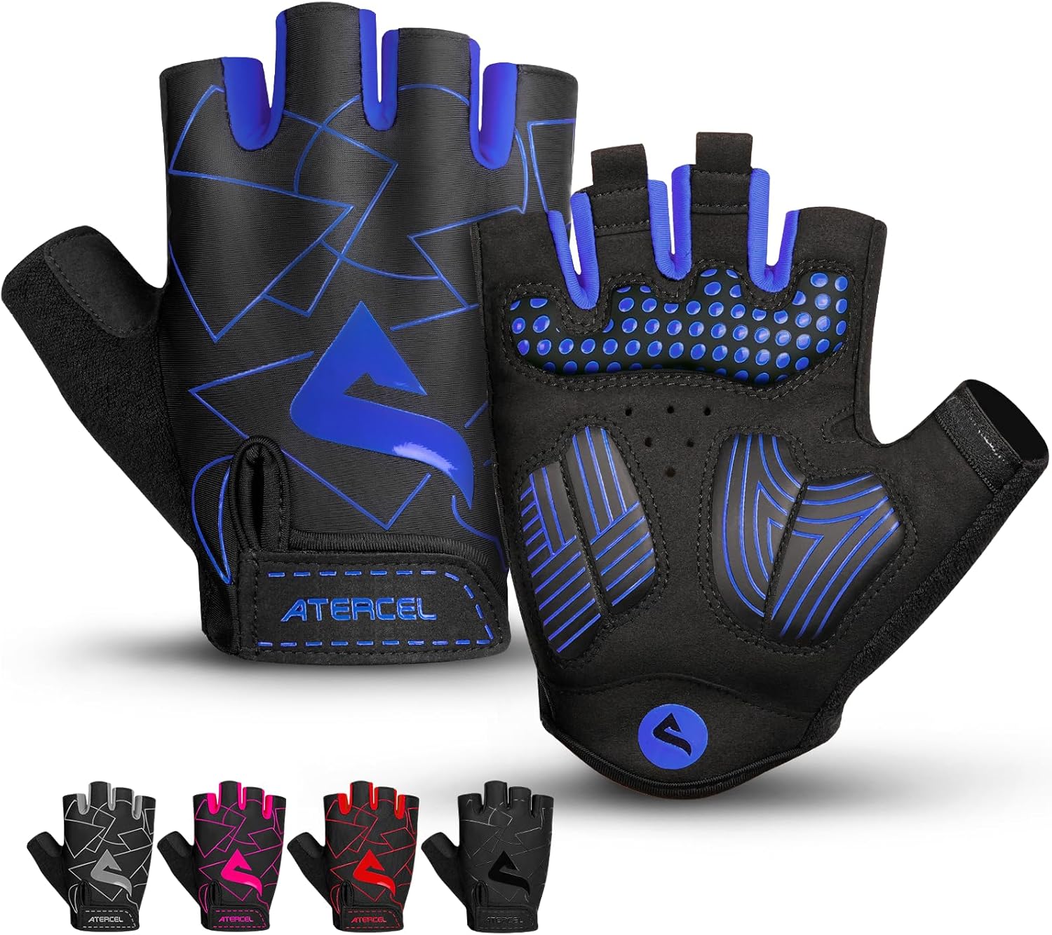 ATERCEL Cycling Gloves, Bike Gloves for Men Women, Bicycle Glove for Cycling, Workout, Gym, Training, Weight Lifting Outdoor, Mountain Bike, and Riding