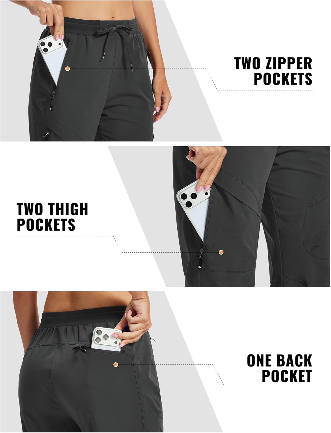 AIRIKE Women's Hiking Cargo Pants Lightweight Quick Dry Joggers Sweatpants Casual Work Travel Outdoor Pant with Pockets