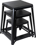 Metal Plyometric Jumping Box, Steel Fitness Exercise Jump Platforms Box for Conditioning Strength and Agility Training, 12 Inch Anti-Slip Workout Step Up Box for Home Gym