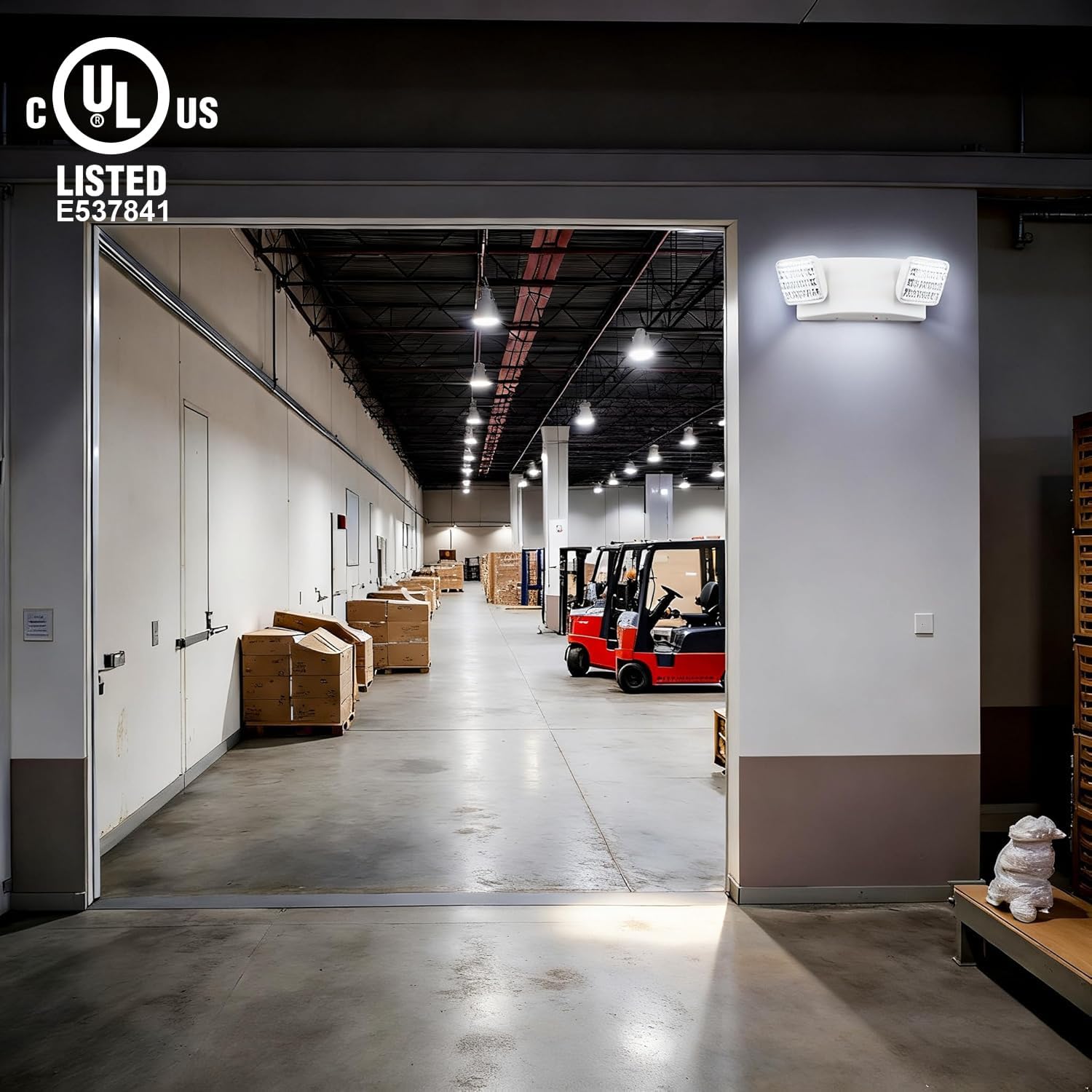 LIT-PaTH LED Emergency Light for Business, Battery Backup, 2 Pack