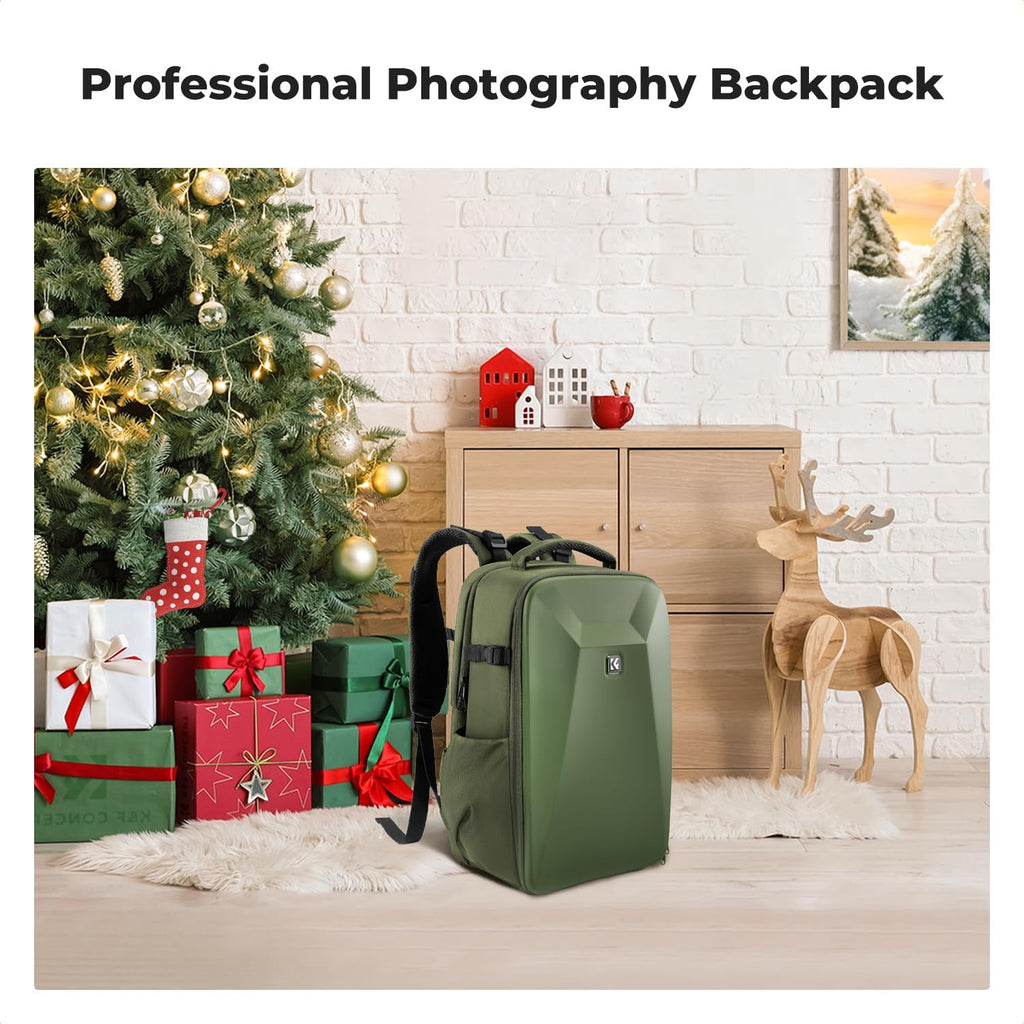 K&F CONCEPT Camera Backpack,Hardshell Photography DSLR Camera Bag