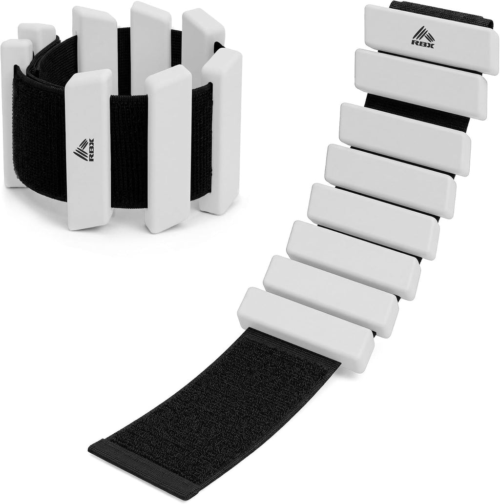 RBX Adjustable Ankle & Wrist Weights, Customizable for Pilates, Yoga, Walking, Barre, Home Workouts & Strength Training