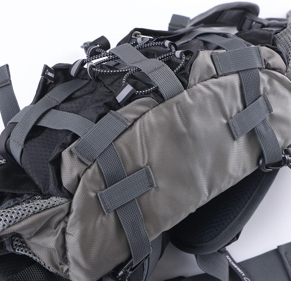 Motorcycle Waist Bag Tactical Waist Pack with Safety Handle, Military Hip Belt Bag, Outdoor Hiking Hip Bum Bag with Multi-Pockets Large Capacity for Traveling Casual Cycling Running Hiking, Black