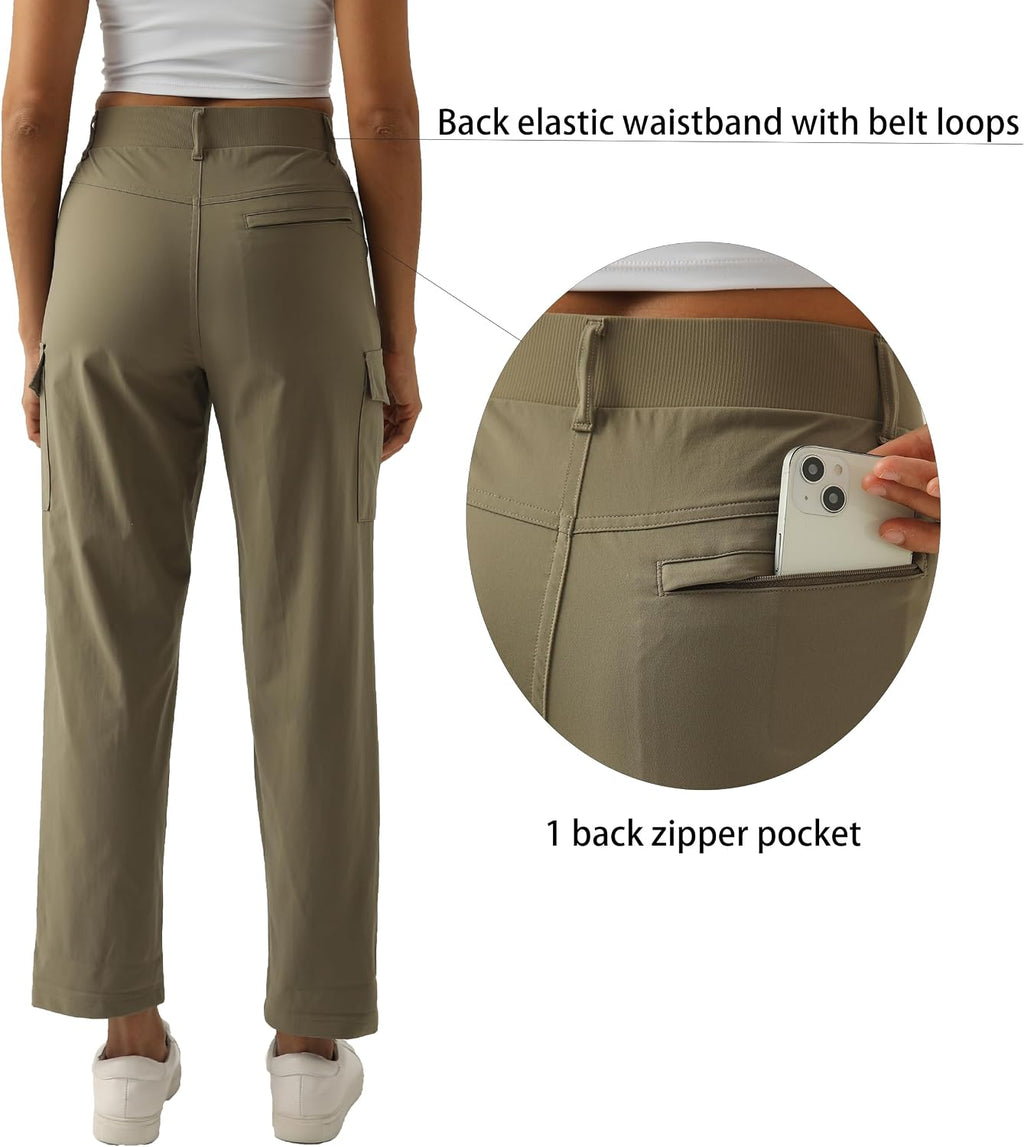 Women's Lightweight Hiking Work Cargo Pants with 5 Pockets Outdoor