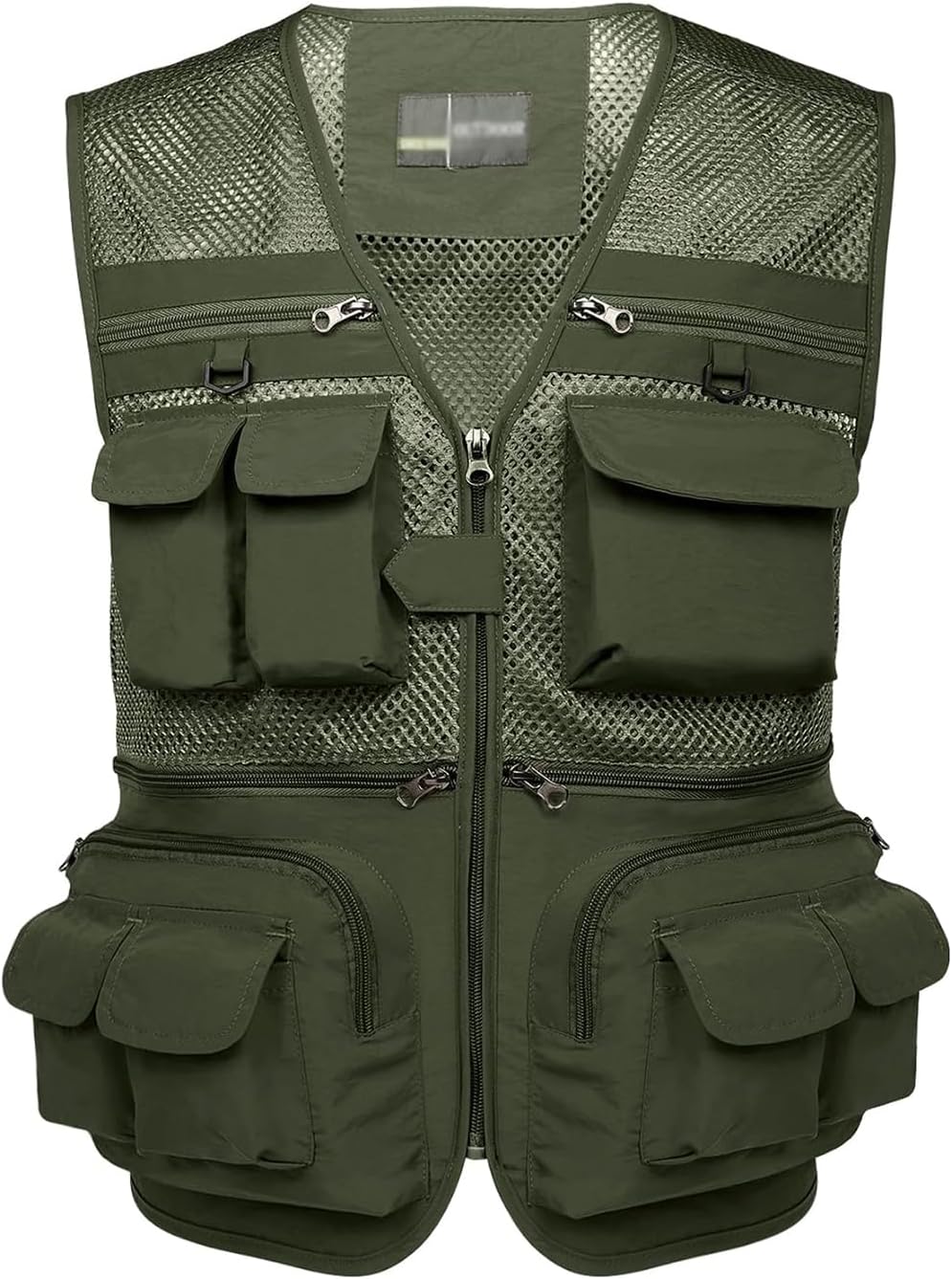 Hbufnha Outdoor Fishing Hunting Vest Multi Pockets Work Cargo Jacket