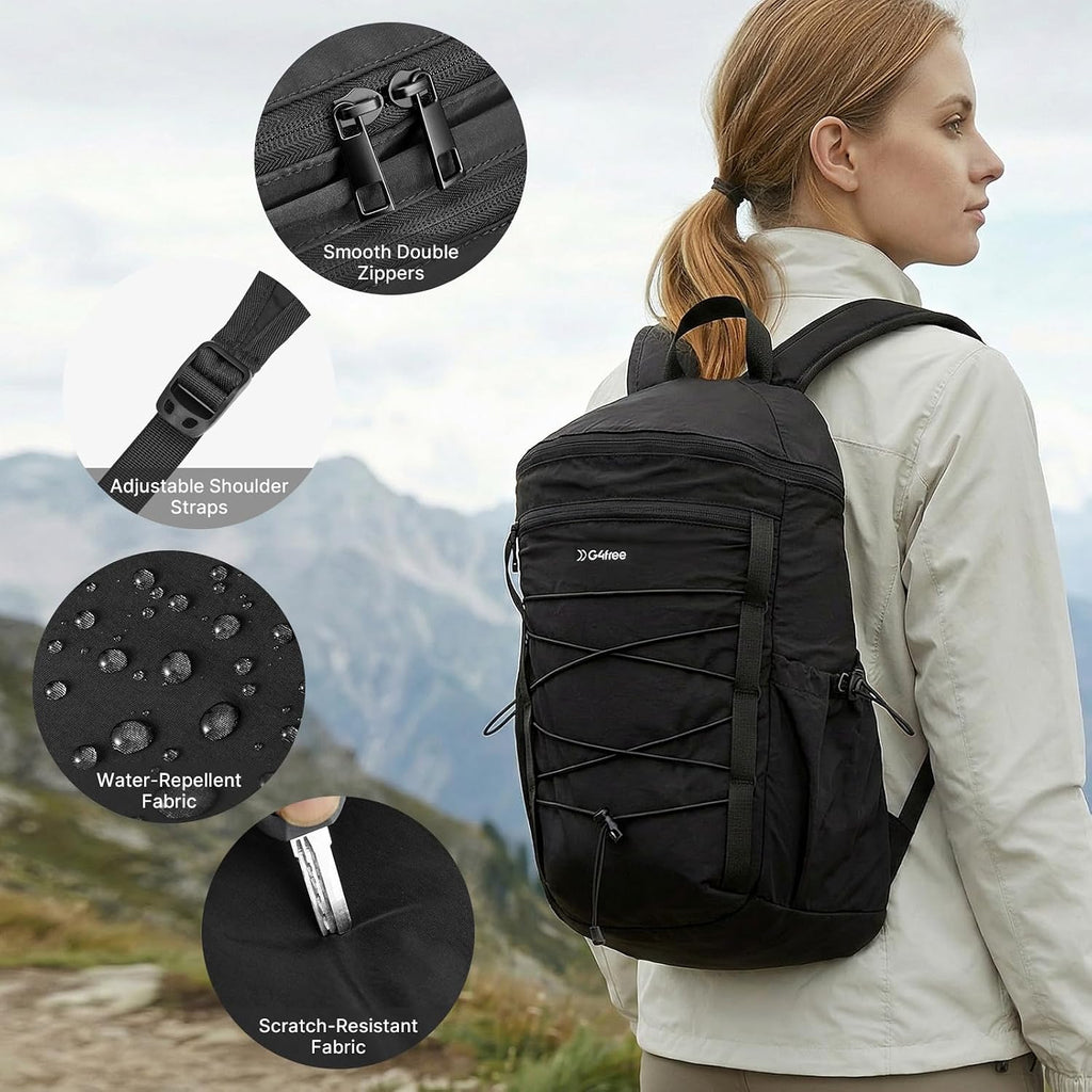 G4Free 20L Hiking Travel Backpack for Women Men
