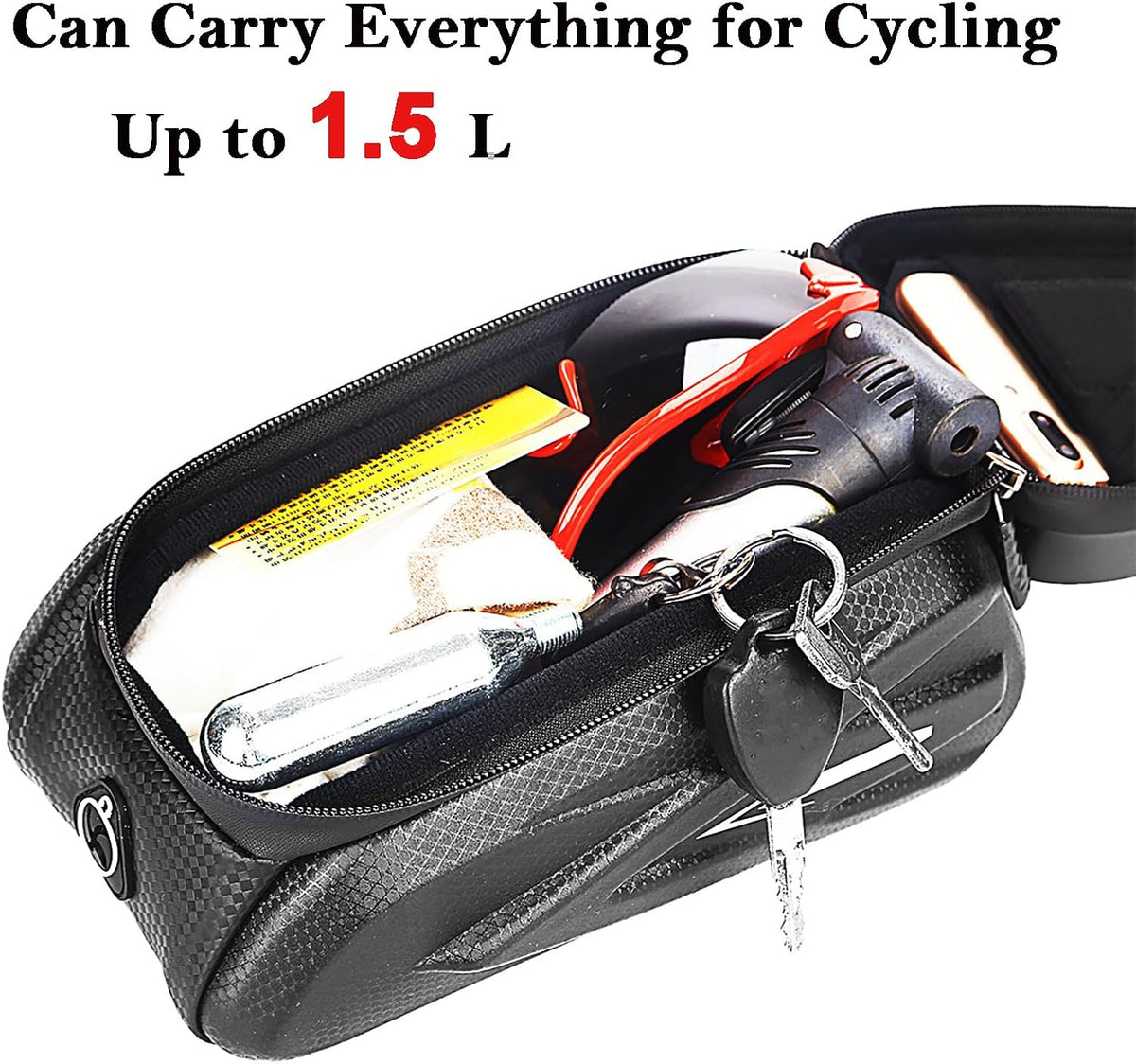 Bike Frame Bag, Mountain Bike Phone Holder Bag for Road and Mountain Bikes Cycling Storage Bags