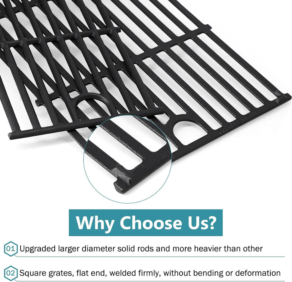 Criditpid Grill Grates for Charbroil Performance 5 Burner 463448021 463449021 463455021 463450022 463459021 463458021, Cooking Grates Replacement Parts for Charbroil Grill G426-0005-W1 G426-0004-W1