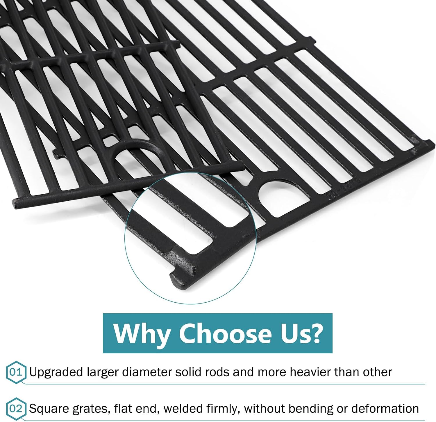 Criditpid Grill Grates for Charbroil Performance 5 Burner 463448021 463449021 463455021 463450022 463459021 463458021, Cooking Grates Replacement Parts for Charbroil Grill G426-0005-W1 G426-0004-W1