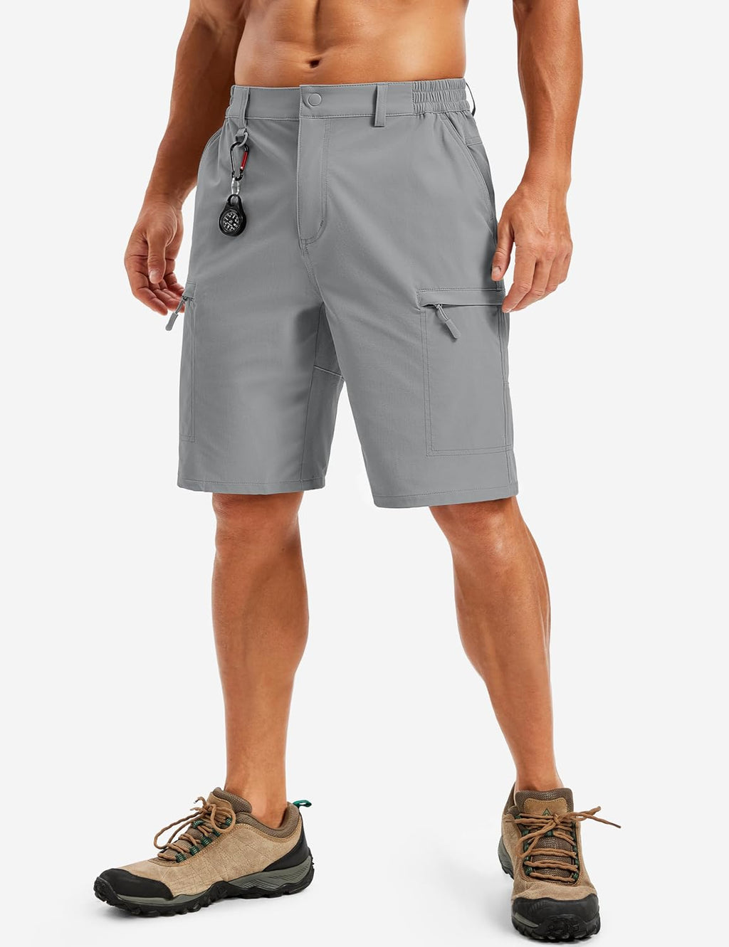 TACVASEN Men's Hiking Cargo Shorts 10 inch Quick Dry Lightweight Waterproof