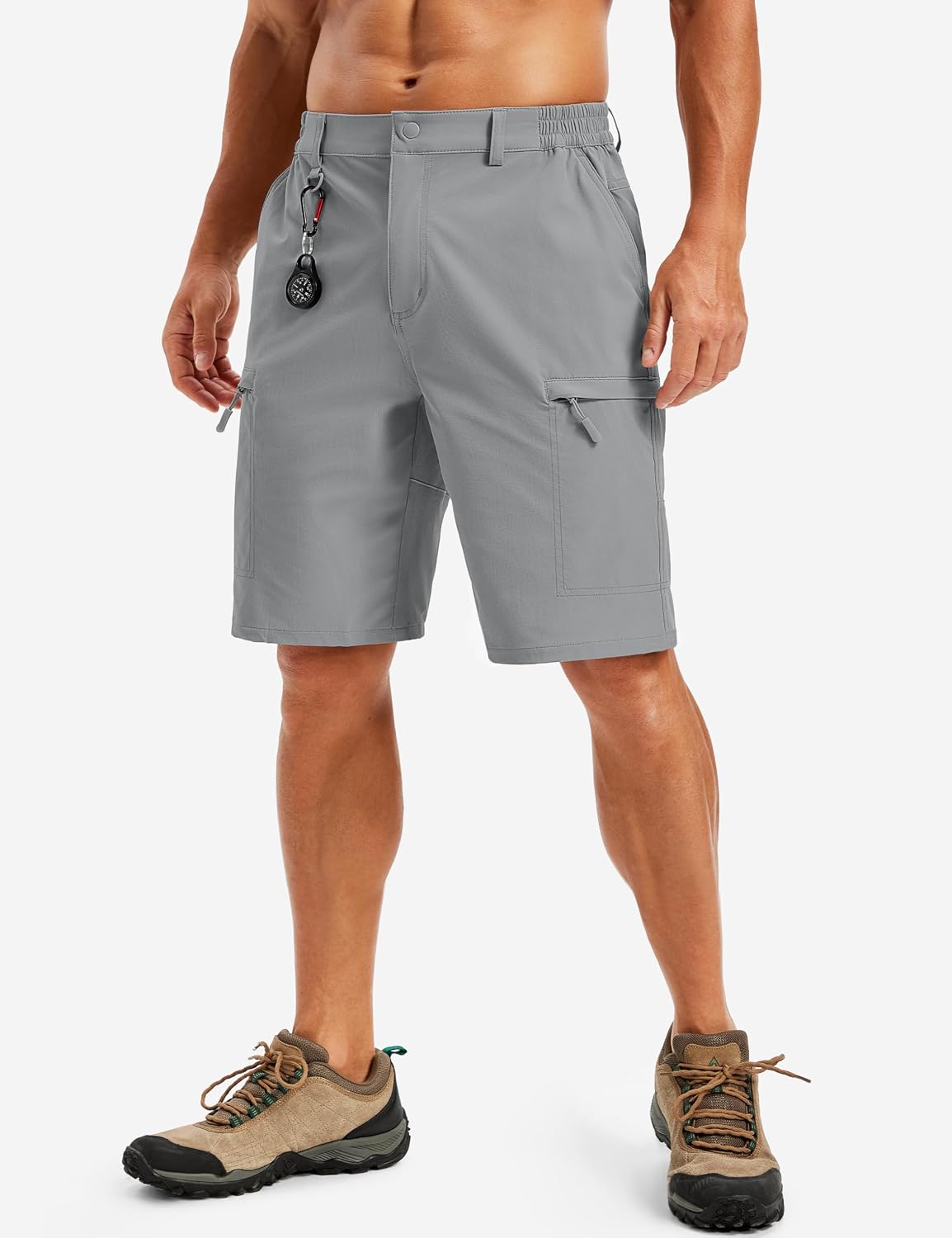 TACVASEN Men's Hiking Cargo Shorts 10 inch Quick Dry Lightweight Waterproof