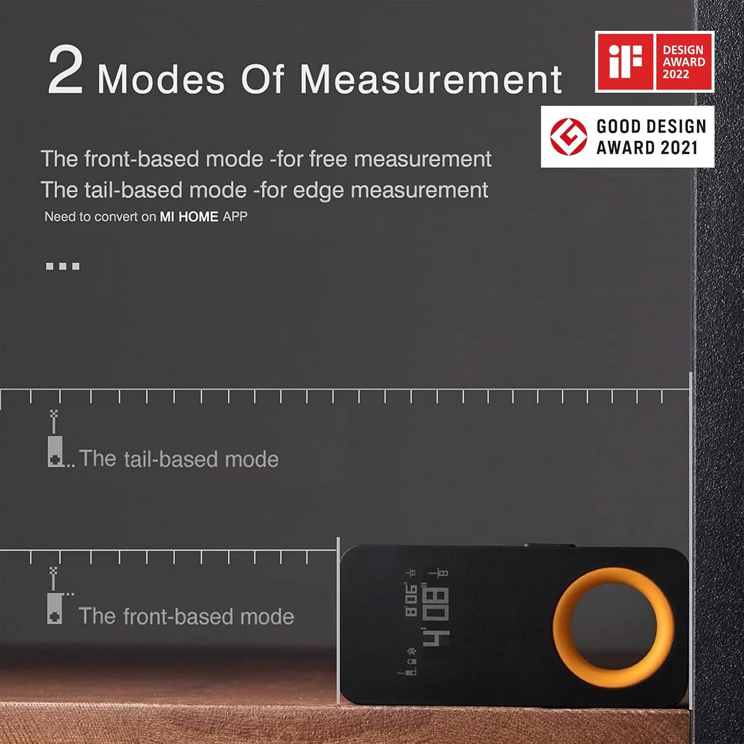 HOTO Pocket-Size Laser Measuring Tool, EDC Gadget Birthday Gift for Men Dad