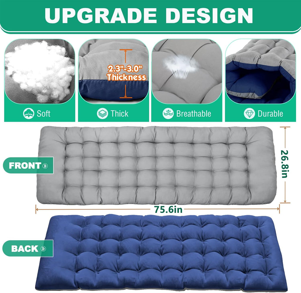 LILYPELLE Portable Folding Camping Cot with Mattress and Pillow for Adults