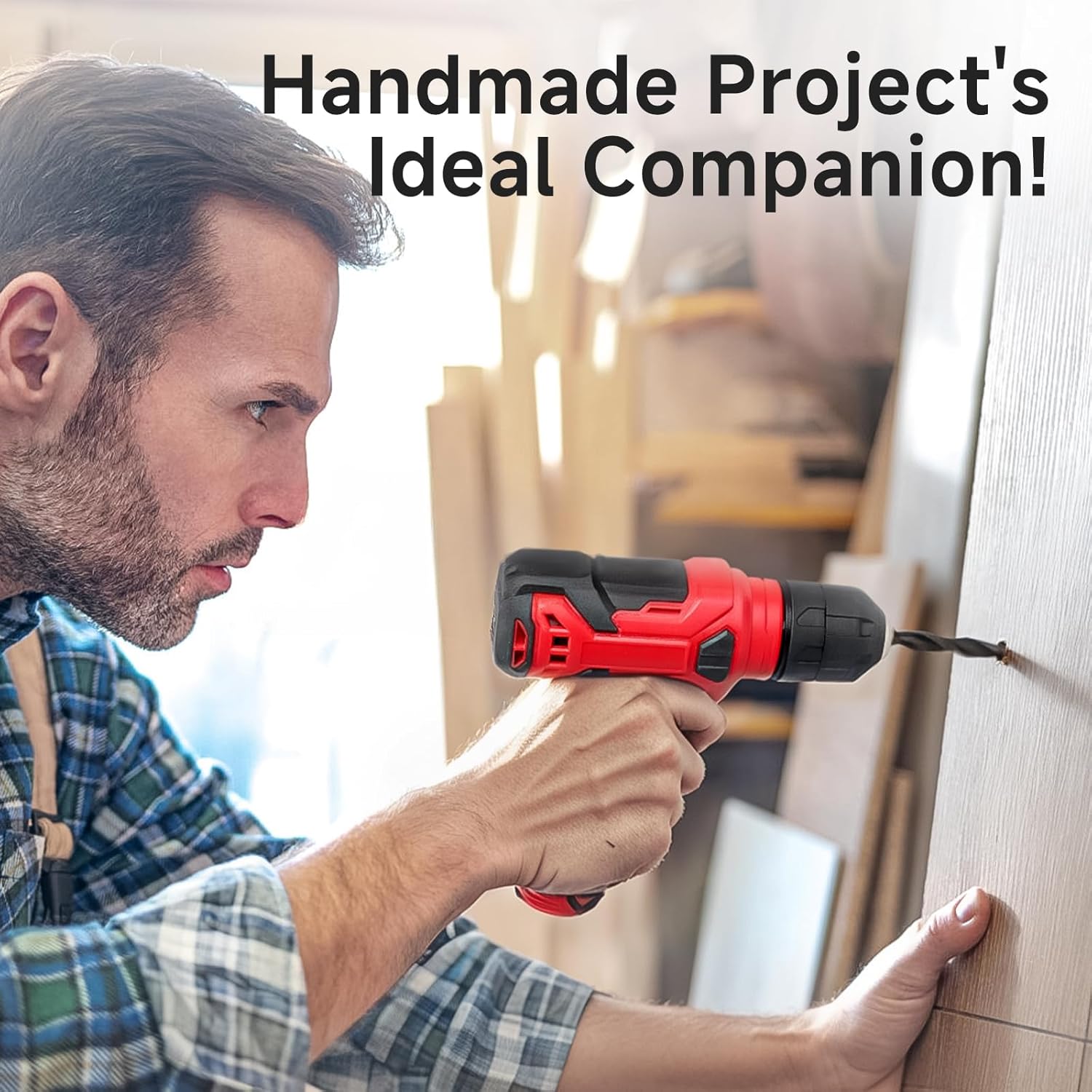 8V Cordless Drill Set, 132-Piece Home Tool Set for DIY & Home Improvement