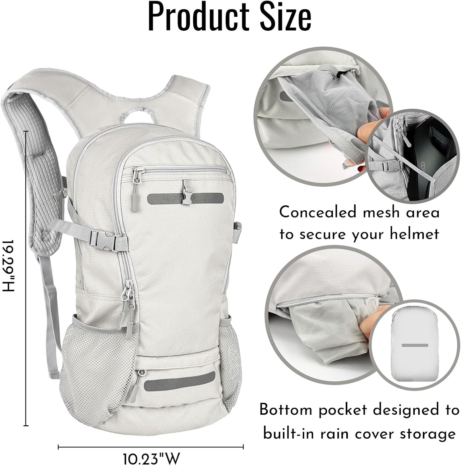 Zavothy 20L Multipurpose Hiking Backpack with 3L Water Bladder – Durable Hydration Backpack with Insulated Bladder Compartment, Hidden Helmet Holder & Rain Cover – for Hiking, Commuting, and Camping