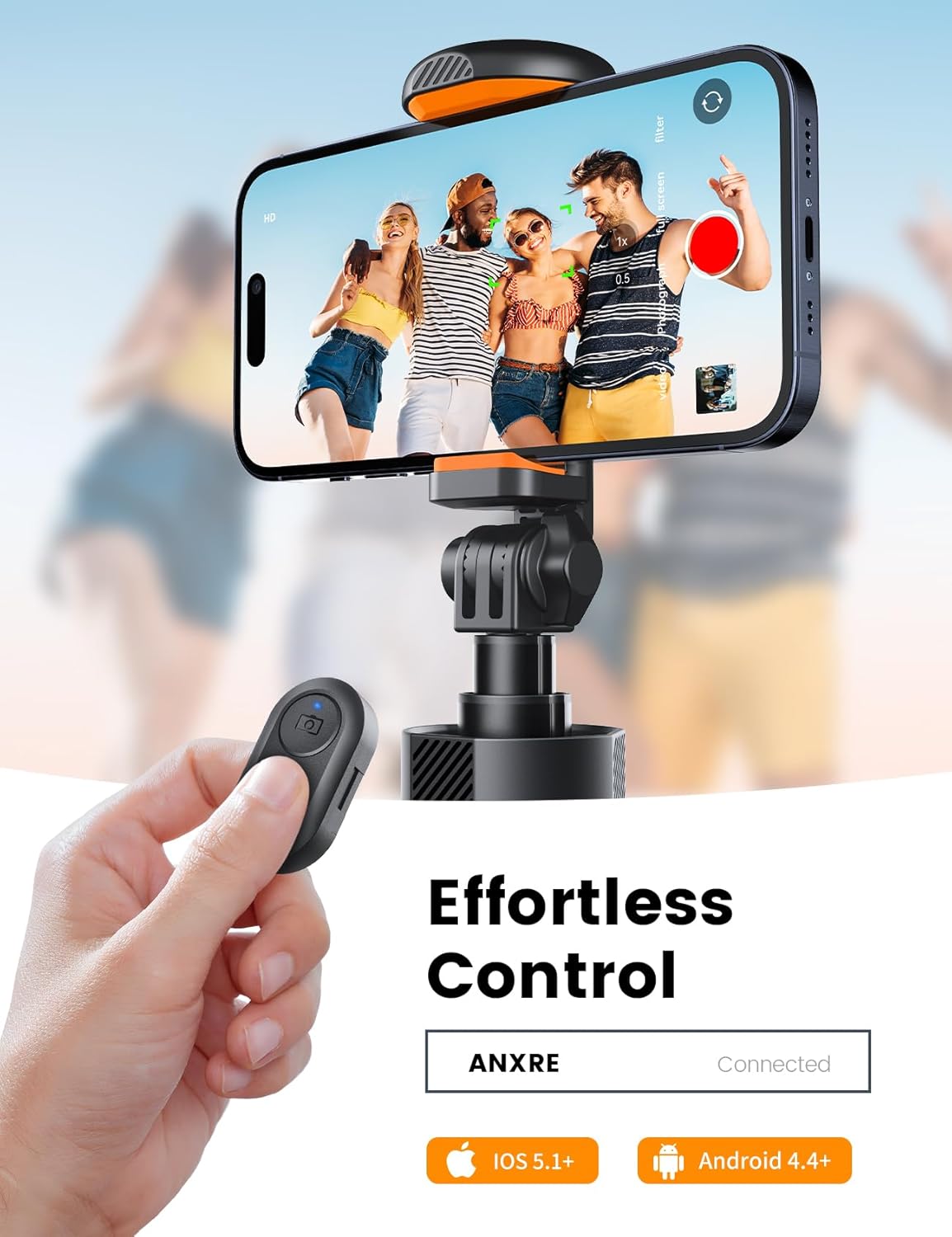 ANXRE 71" Phone Tripod with 1/4" Camera Mount, NT79 Extendable Selfie Stick
