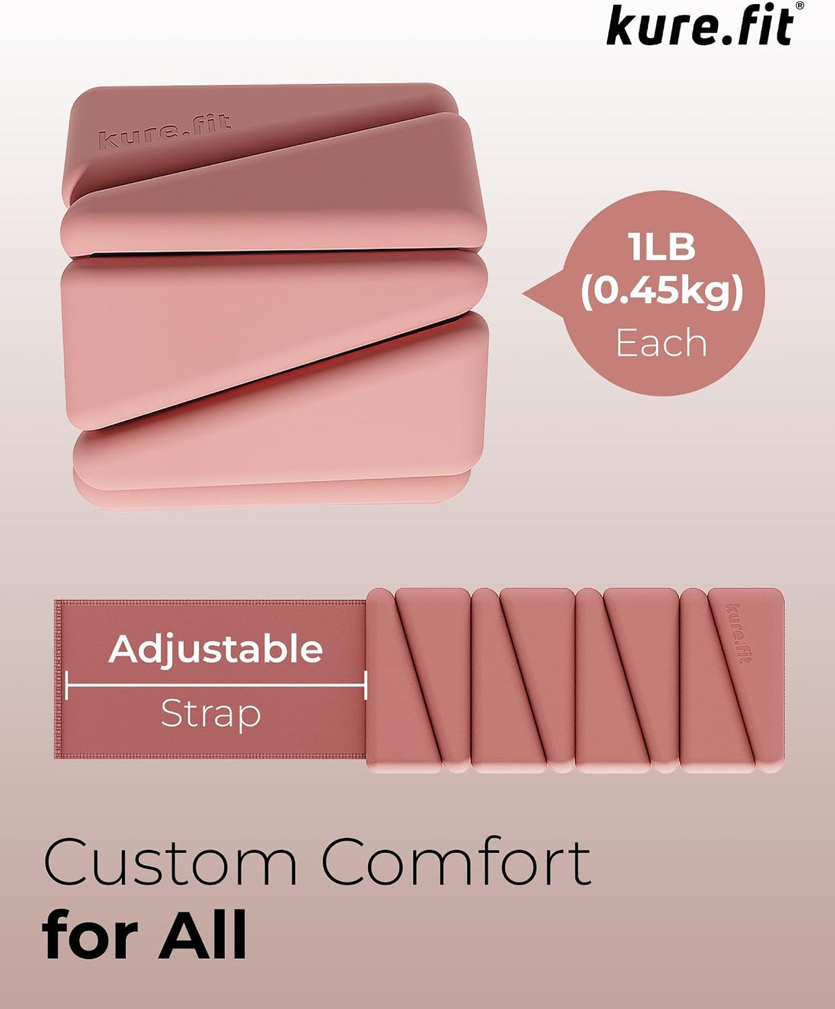 Pilates Wrist & Ankle Weights | Adjustable Weighted Bangles | 1LB/2LB Each