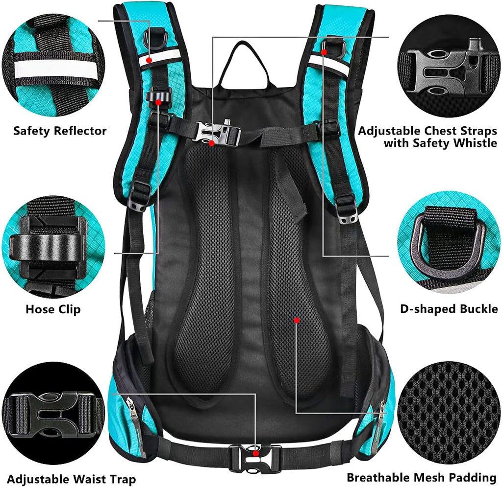 Hydration Pack Thermal Insulated Hydration Backpack with 2L BPA Free Leak-Proof Water Bladder, Daypack Perfect for Running, Cycling, Hiking, Climbing-Keep Liquids Cool Up to 4 Hours