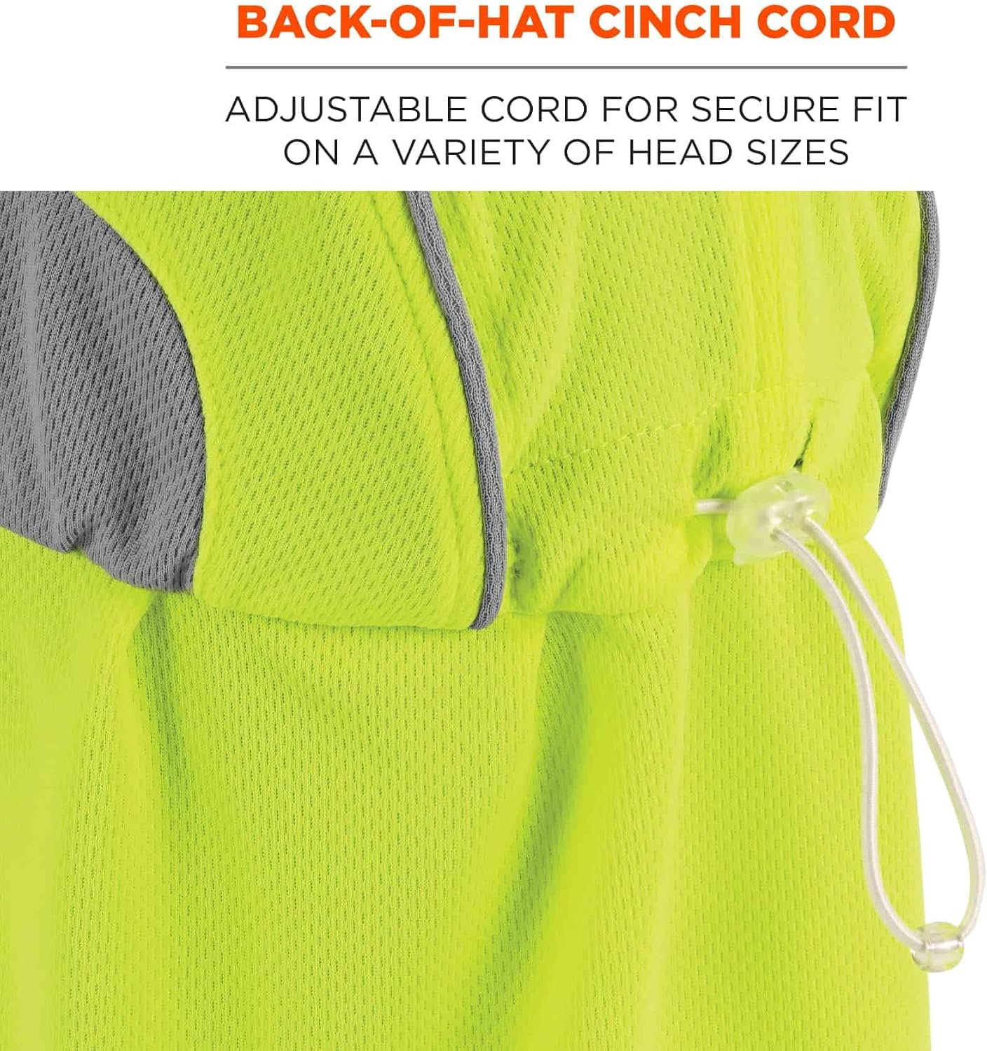 Ergodyne Chill Its 6650 Baseball Cap, Hat with Neck Shade, Sweat Wicking, High Visibility ,UPF 50+ protection, Lime