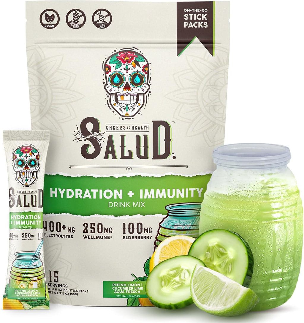 Salud 2-in-1 Hydration + Immunity Drink Mix, Cucumber Lime