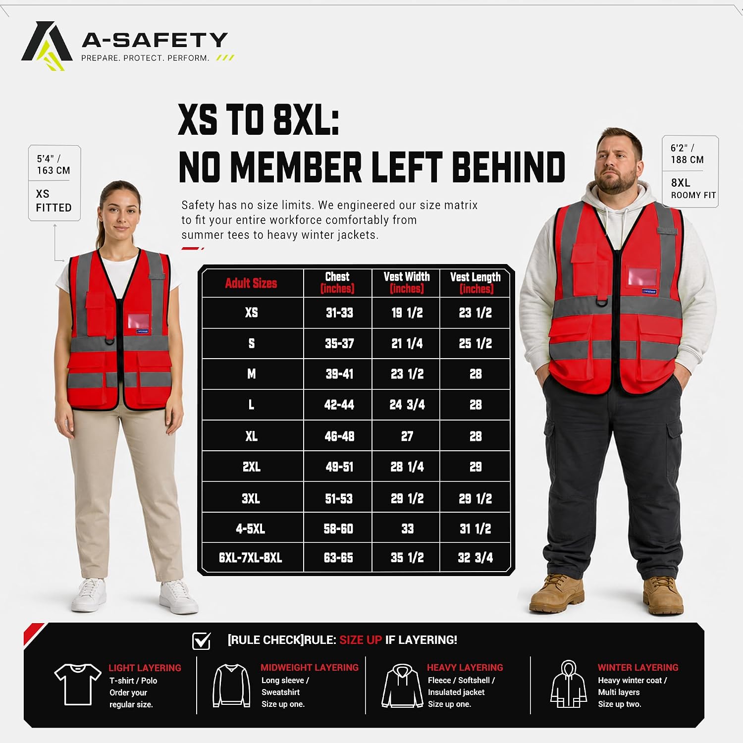 A-SAFETY High Visibility Reflective Safety Vest Customize Logo (XS-8XL)